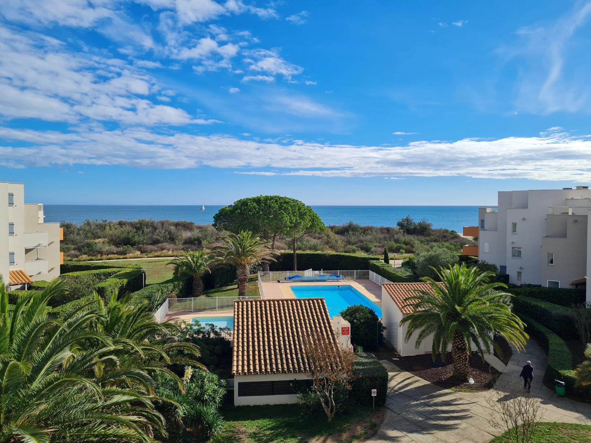 Magnifique Vue Mer Pour Ce T2 Avec Piscine Saint-Cyprien  Zewnętrze zdjęcie